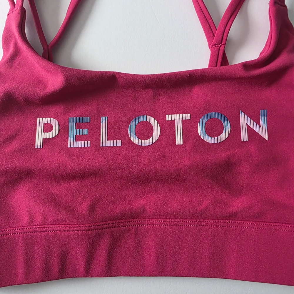 Peloton Cadent Strappy Elevate Bra in Magenta Hot Pink - Small - Picture 4 of 9